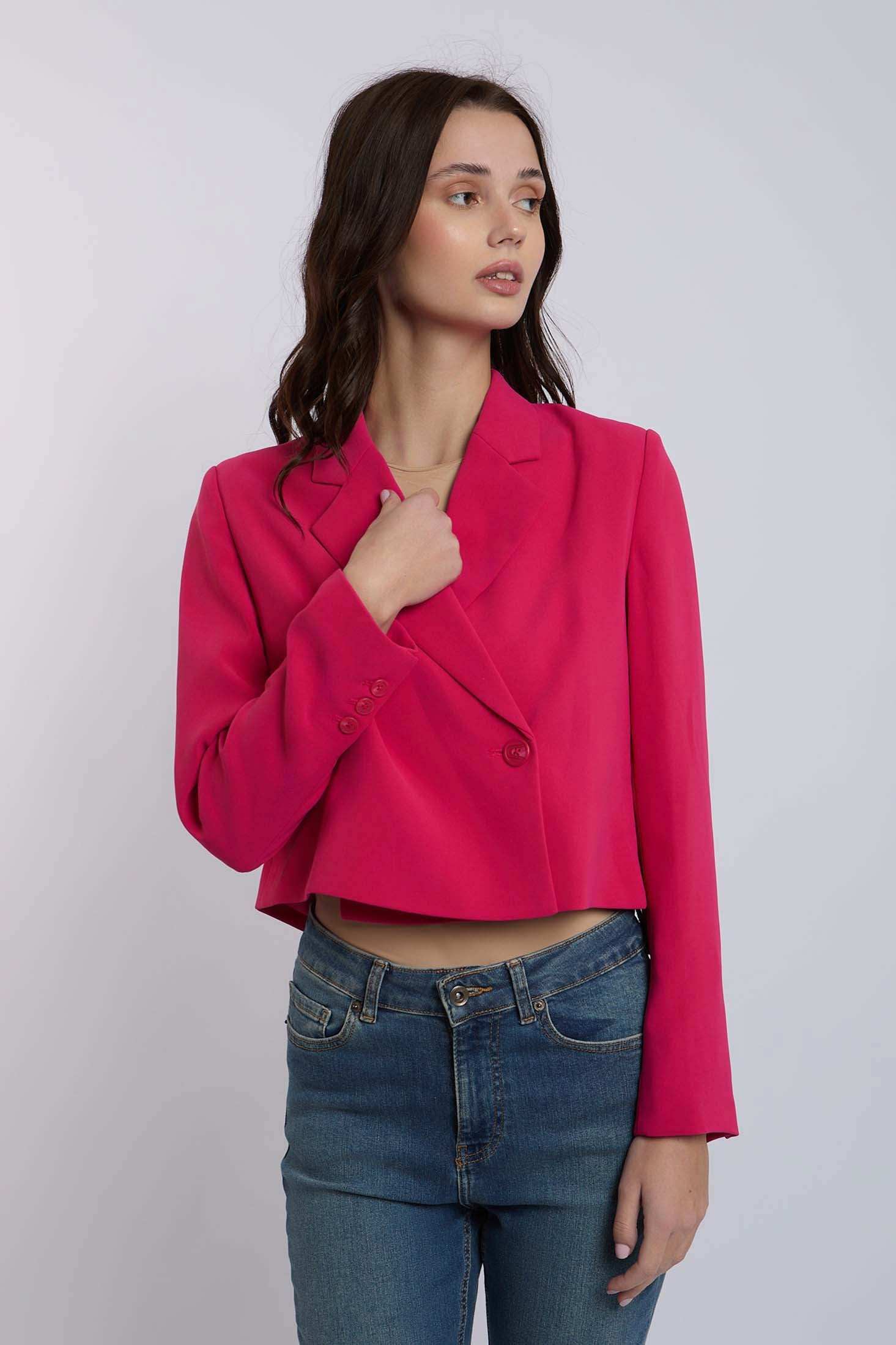 Women Regular Fit Jacket - Pink