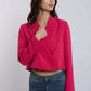 Women Regular Fit Jacket - Pink