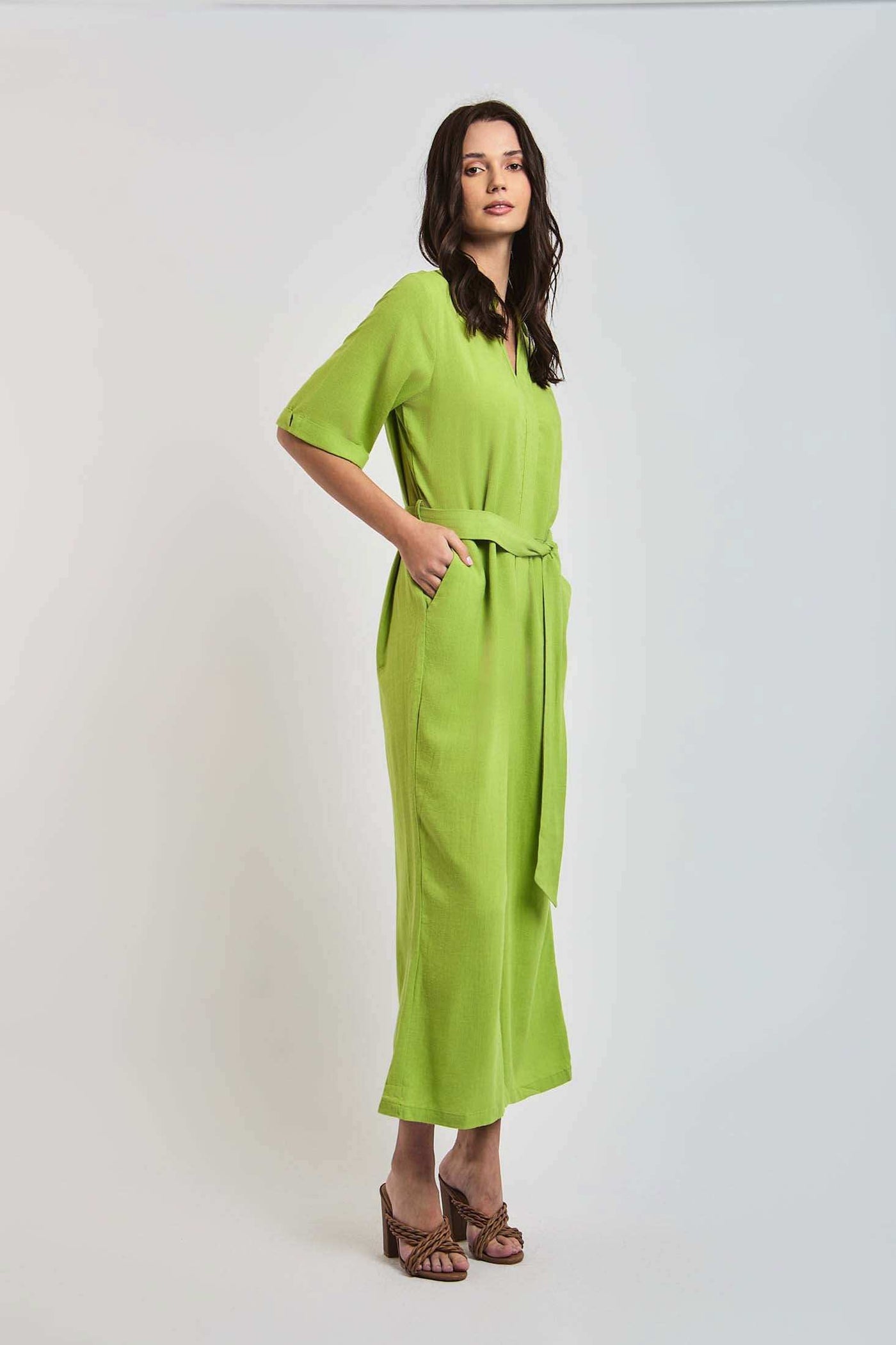 Women Regular Fit Jumpsuit - Green