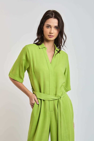 Women Regular Fit Jumpsuit - Green