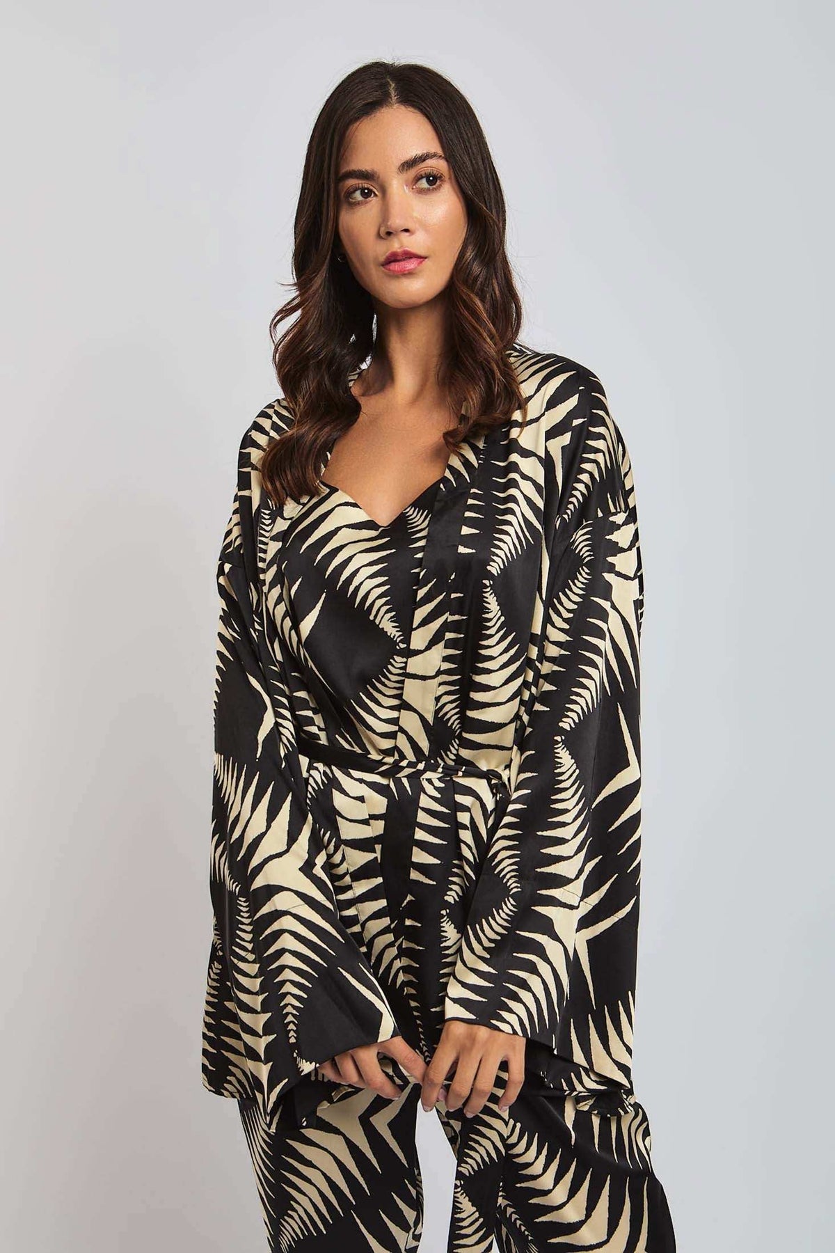 Women Regular Fit Kimono - Multicolorcolor