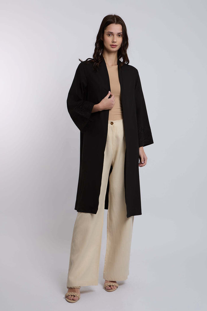 Women Regular Fit Kimono - Black