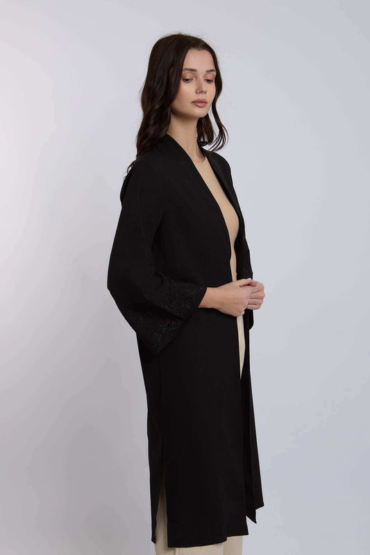 Women Regular Fit Kimono - Black