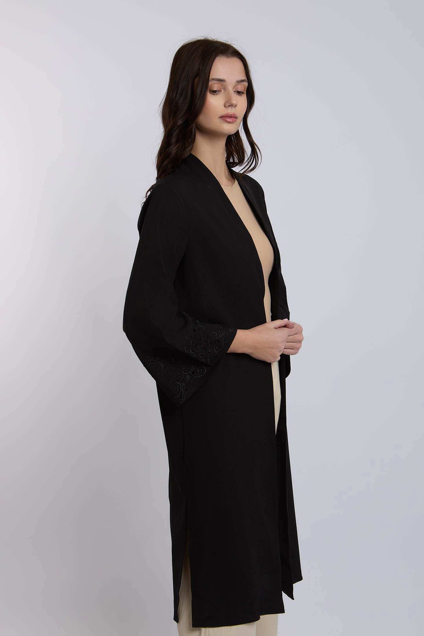Women Regular Fit Kimono - Black