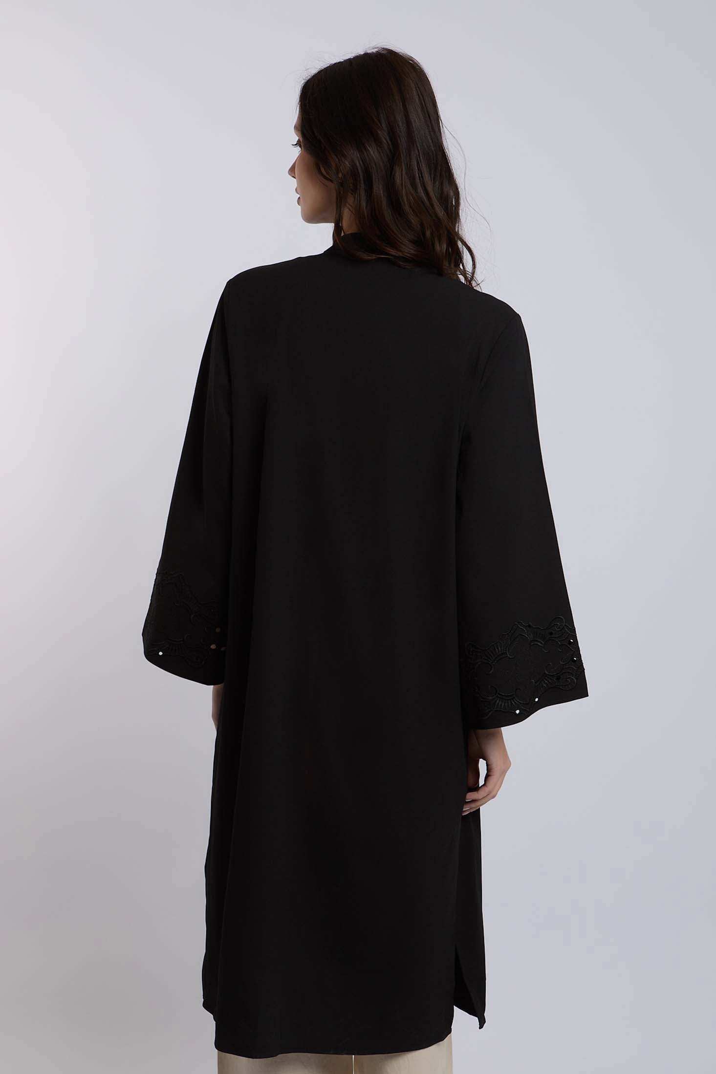 Women Regular Fit Kimono - Black