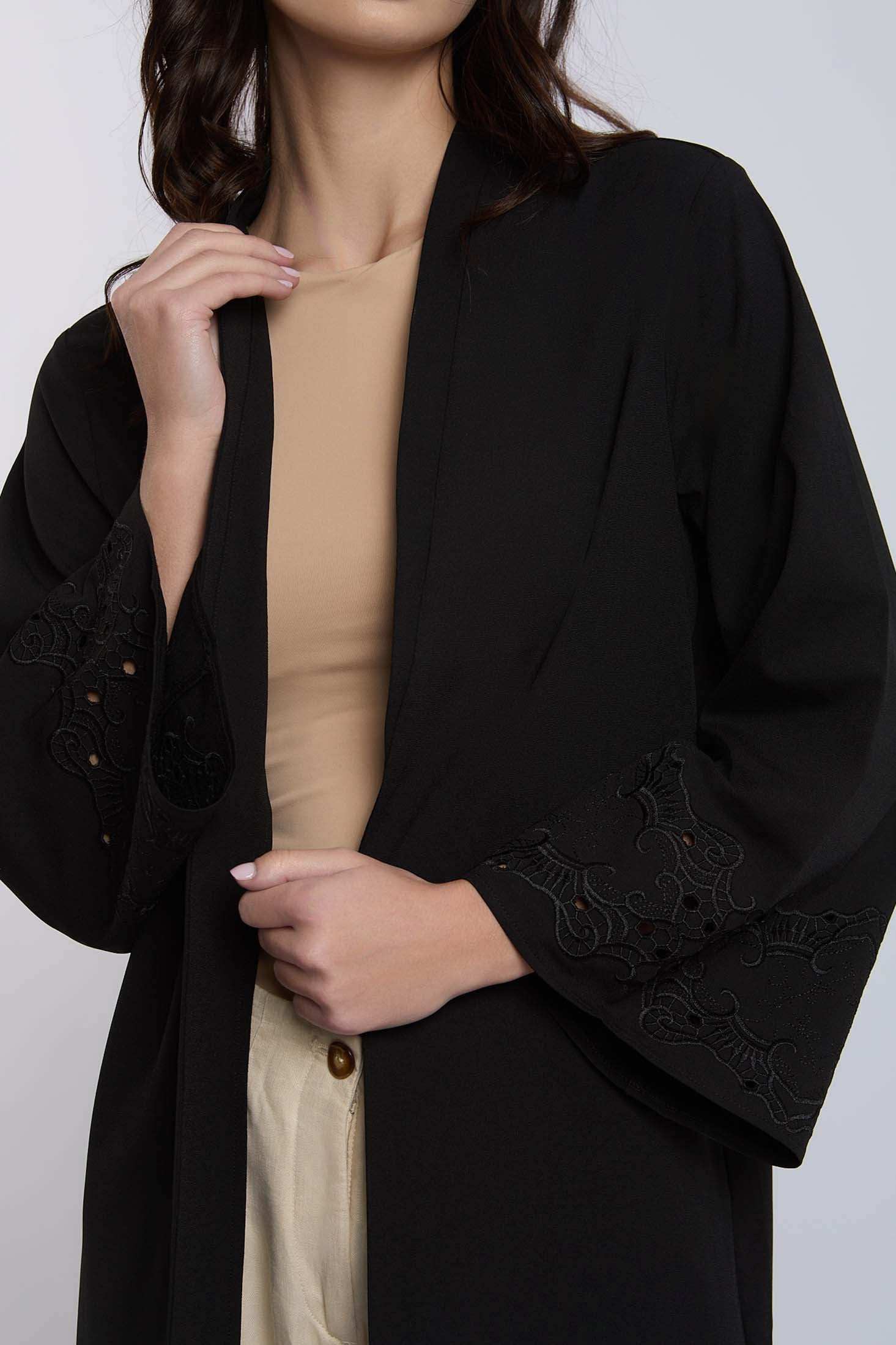 Women Regular Fit Kimono - Black