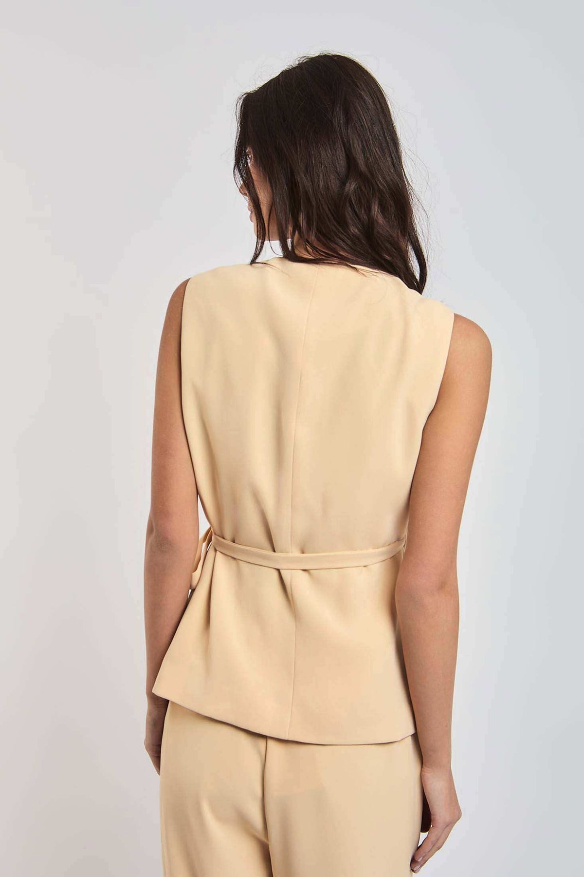 Women Regular Fit Vest - Brown