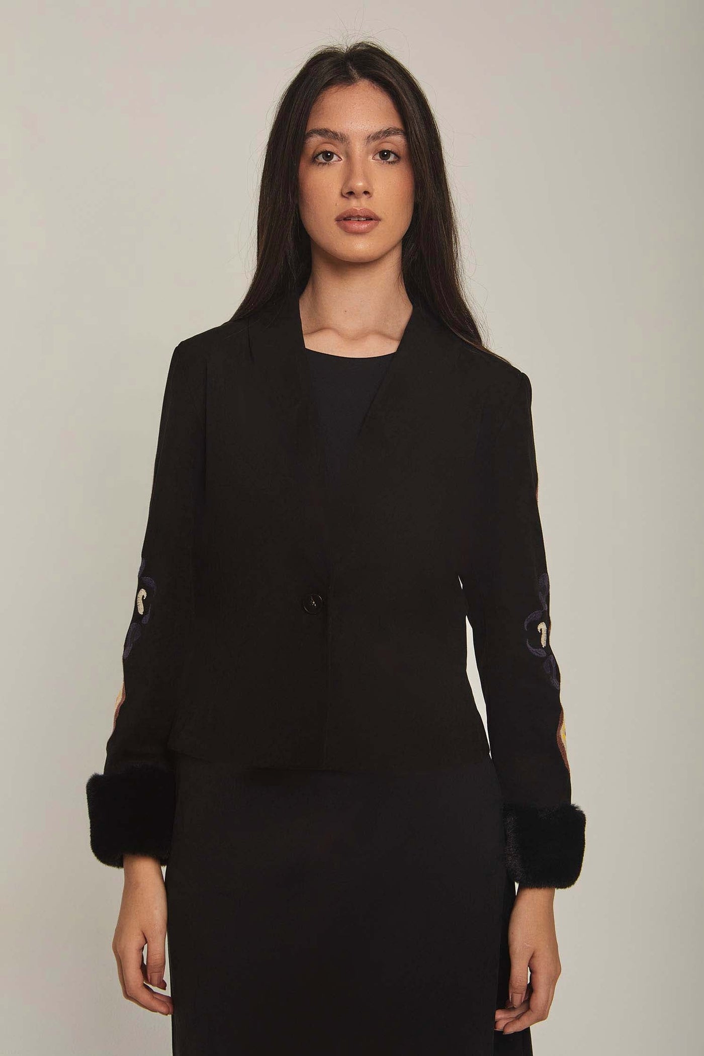 Women Regular Fit Jacket - Black