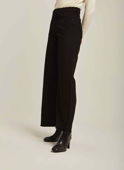 Women Wide Leg Denim - Black