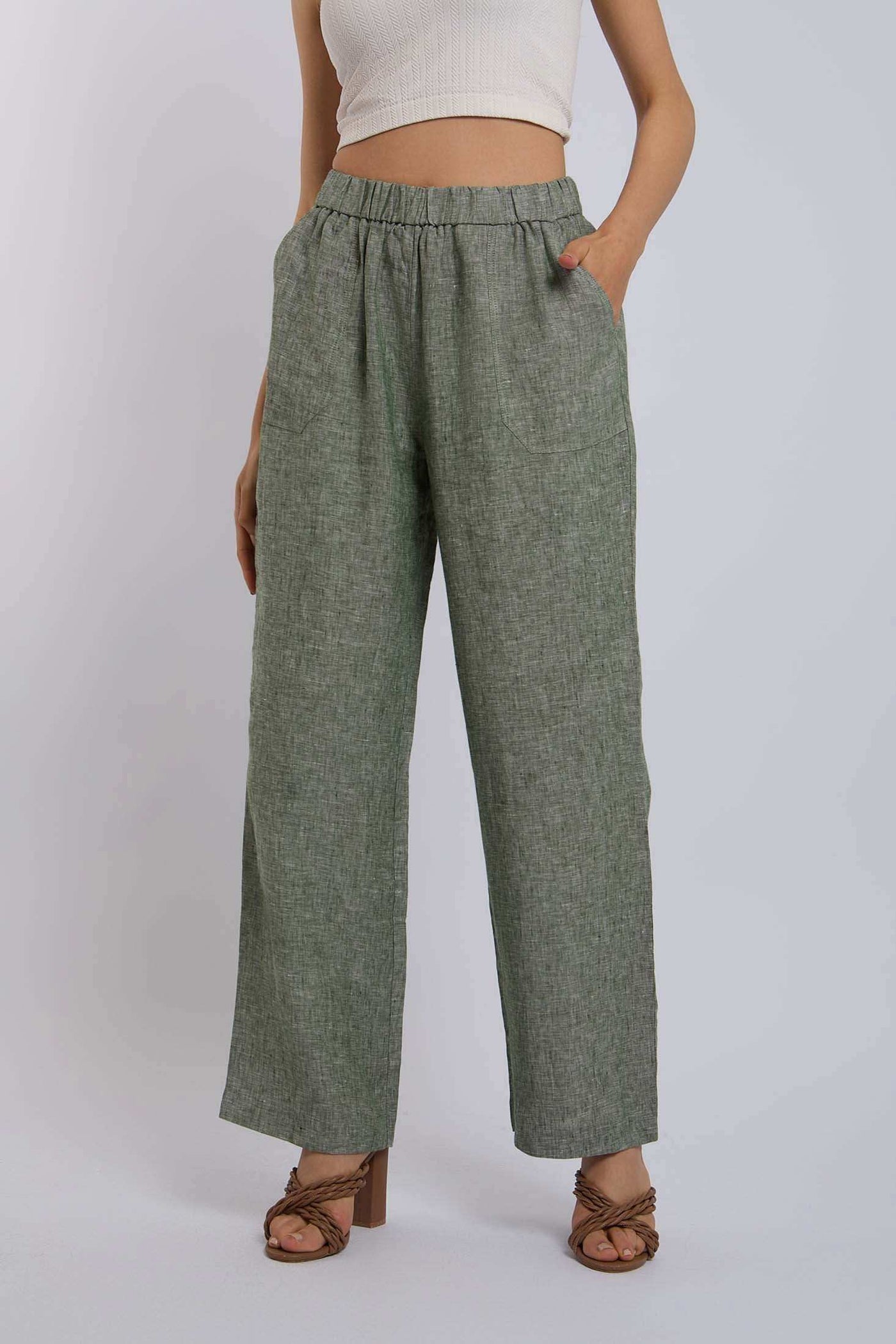 Women Regular Fit Pant - Garden Green