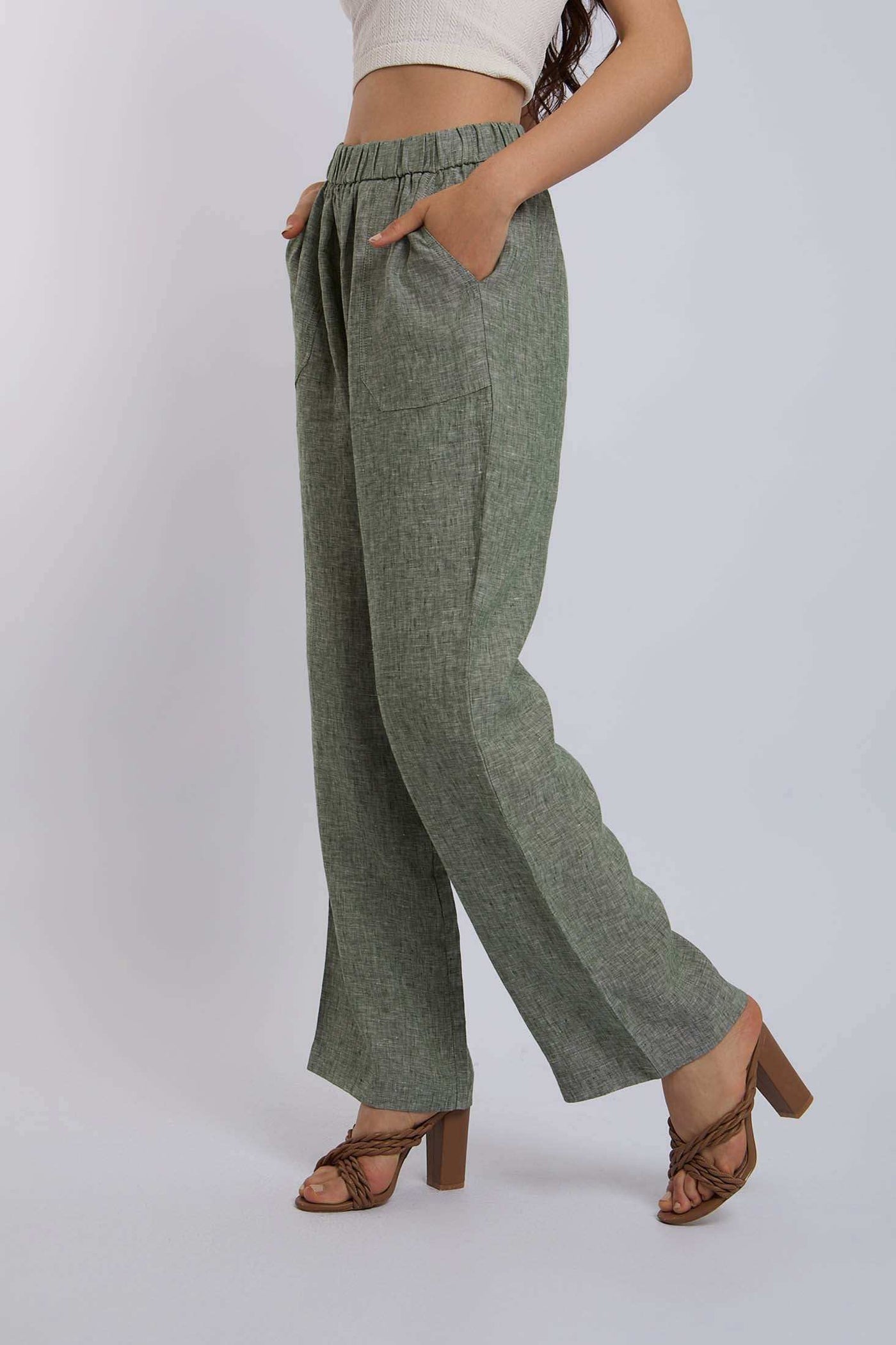 Women Regular Fit Pant - Garden Green