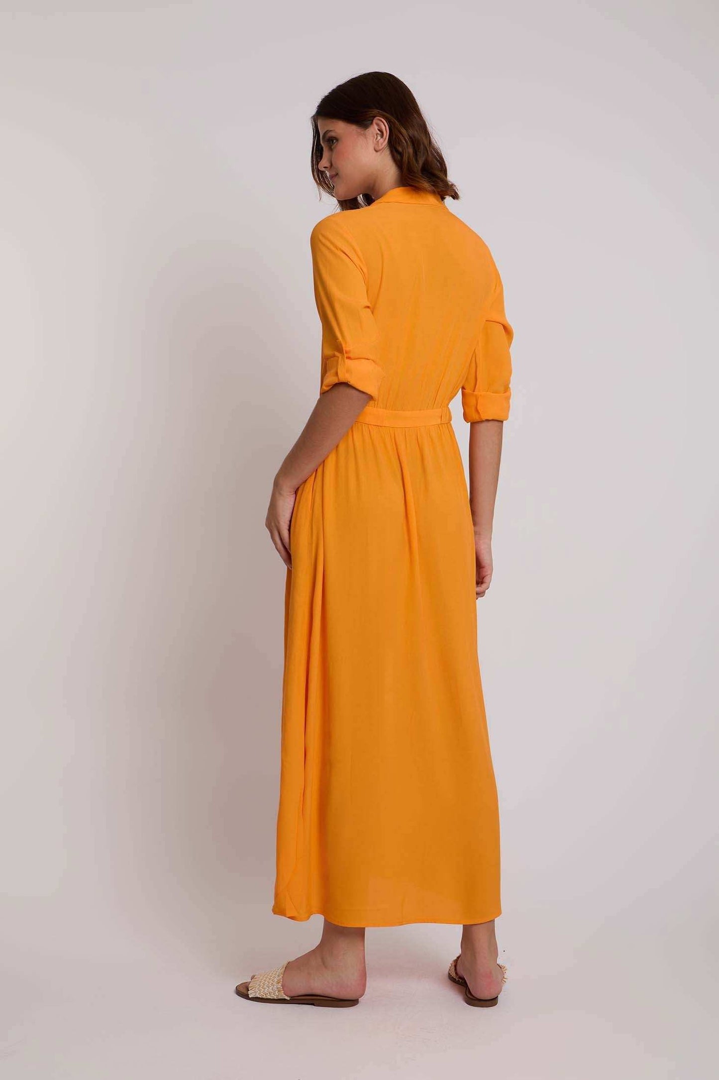 Women Regular Fit Dress - Blazing Orange