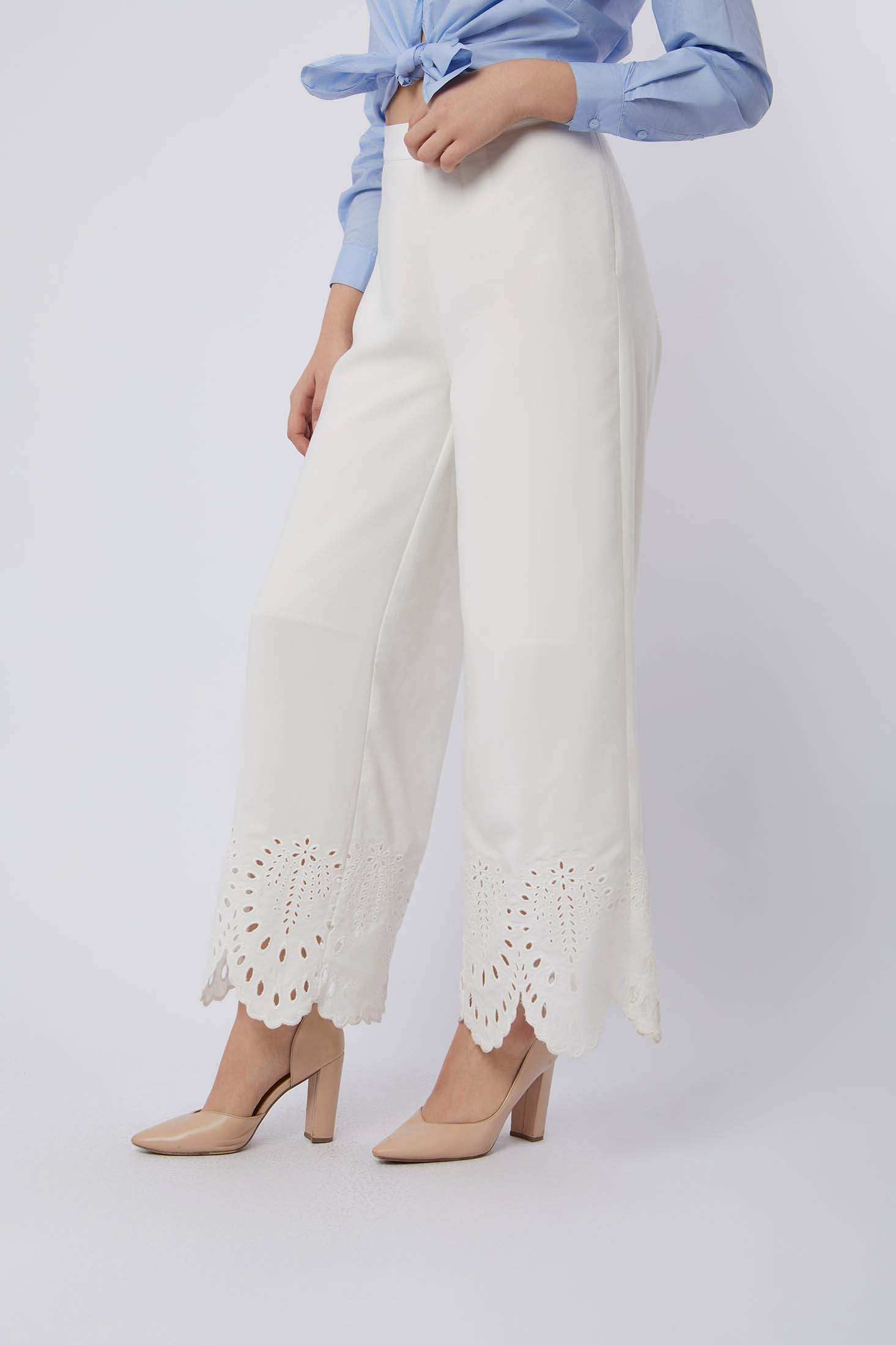 Women Regular Fit Pant - White