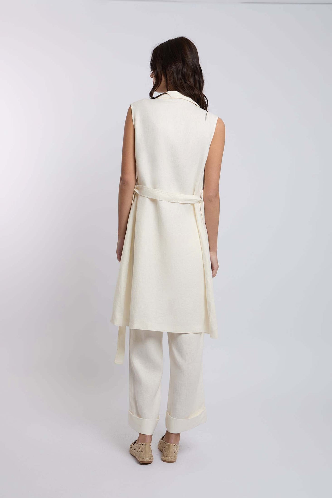 Women Regular Fit Vest - Off White