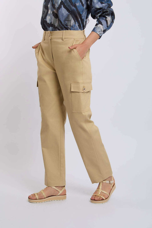 Women Regular Fit Pant -  Beige