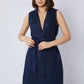 Women Regular Fit Vest - Navy Dark Blue