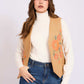 Women Regular Fit Vest Brown
