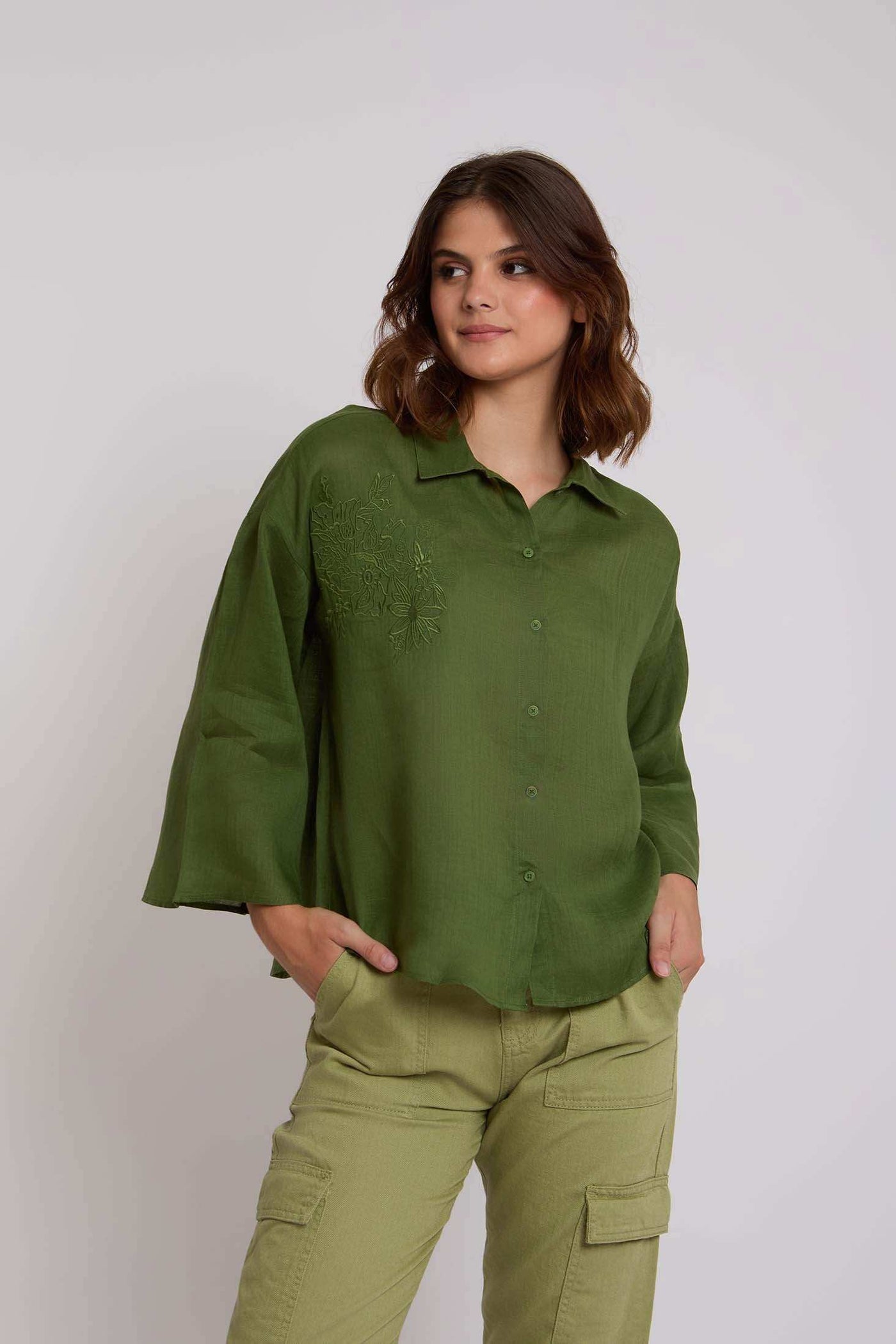 Women Regular Fit Blouse - Garden Green