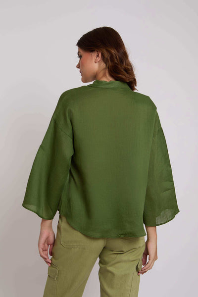 Women Regular Fit Blouse - Garden Green