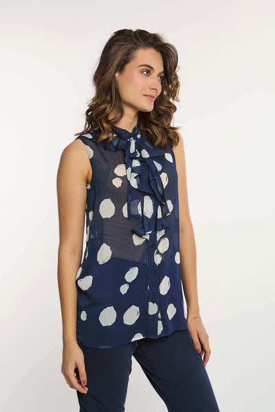 Women Regular Fit Blouse - Navy Dark Blue