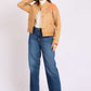 Women Regular Fit Jacket Brown