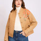 Women Regular Fit Jacket Brown