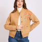 Women Regular Fit Jacket Brown