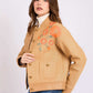 Women Regular Fit Jacket Brown
