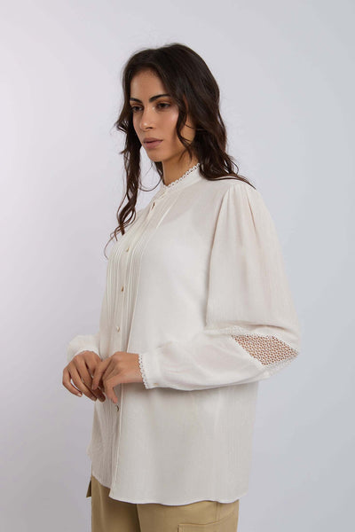 Women Regular Fit Blouse - Off White