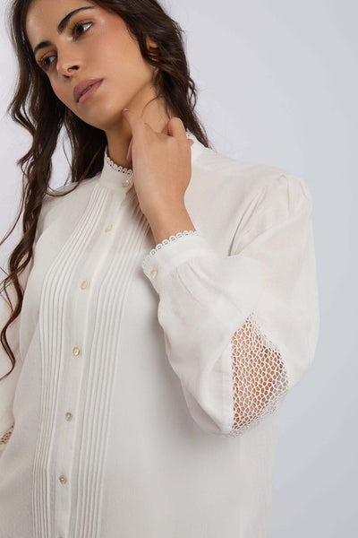 Women Regular Fit Blouse - Off White