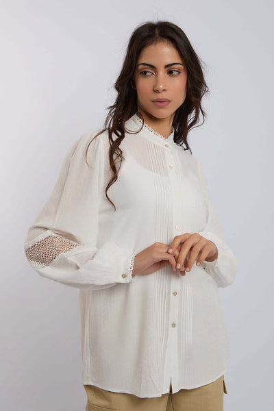 Women Regular Fit Blouse - Off White