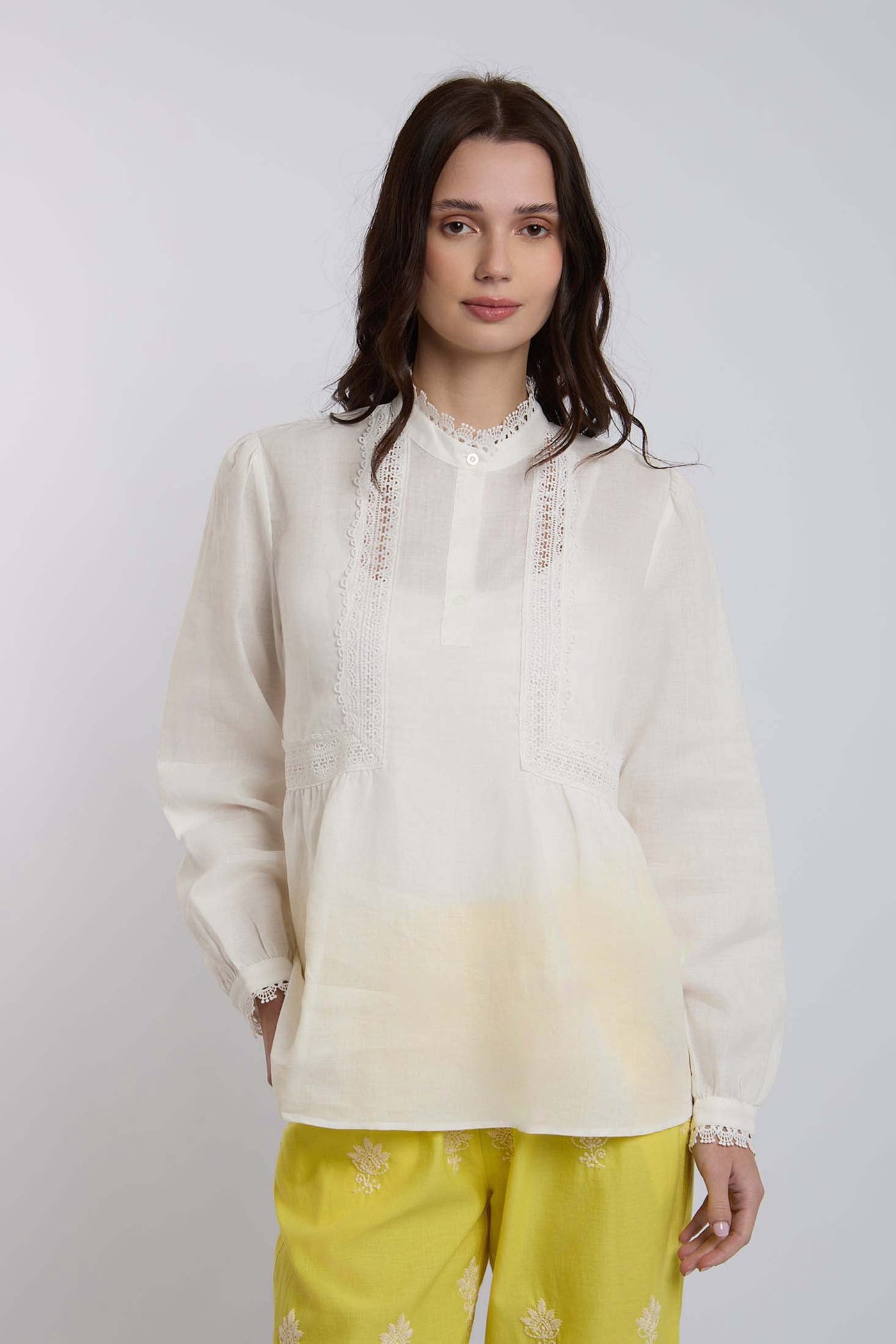 Women Regular Fit Blouse - Off White