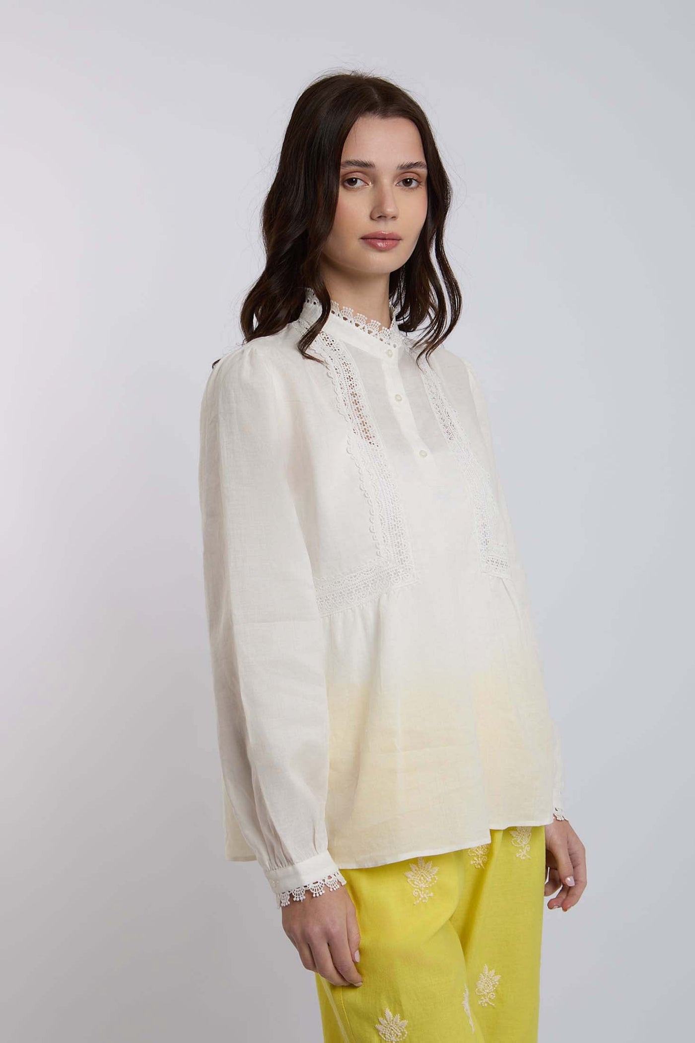 Women Regular Fit Blouse - Off White