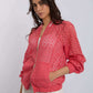 Women Regular Fit Jacket - Printed Red