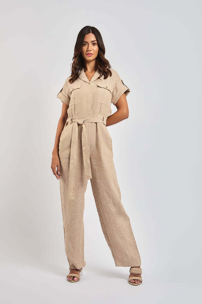 Women Regular Fit Jumpsuit - Brown