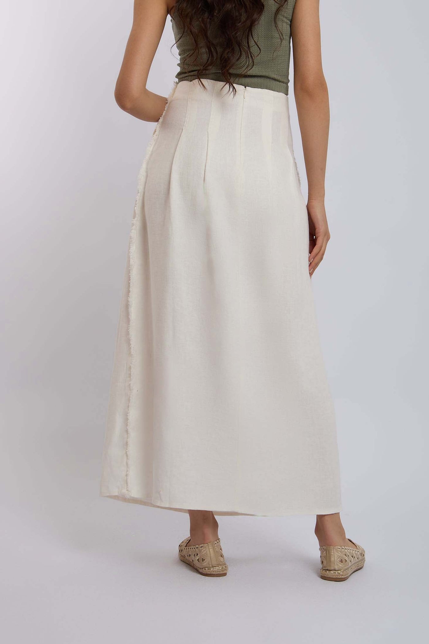 Women Regular Fit Skirt - Off White