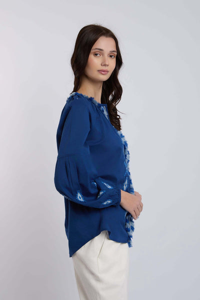 Women Regular Fit Blouse - Navy Blue