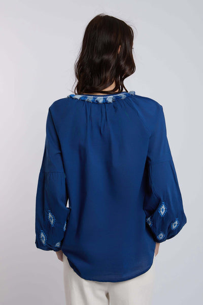 Women Regular Fit Blouse - Navy Blue