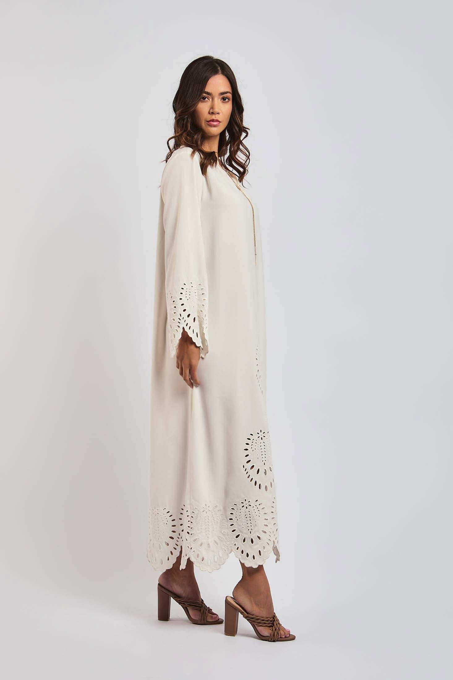 Women Regular Fit Kaftan - White