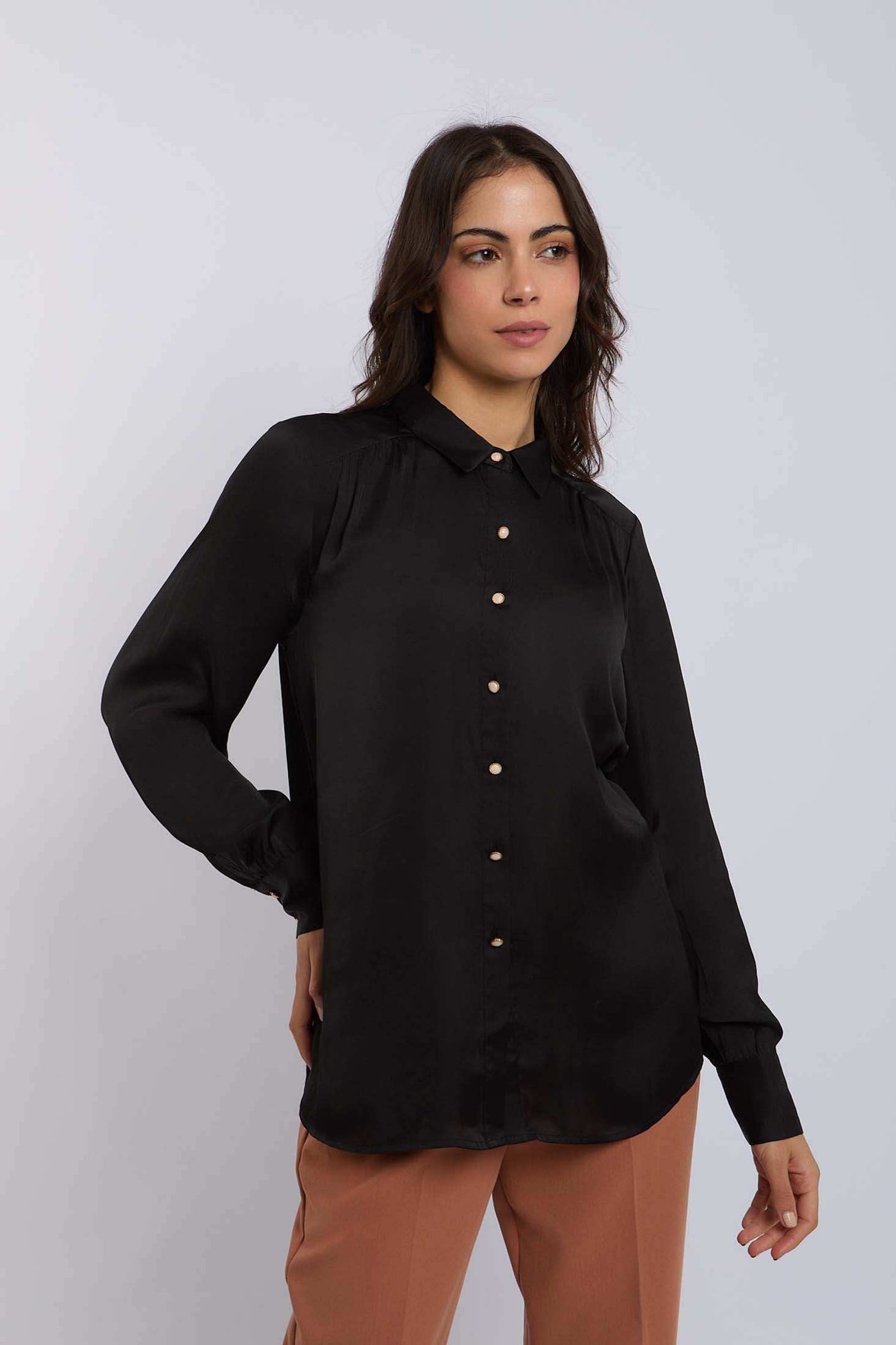 Women Regular Fit Blouse - Black