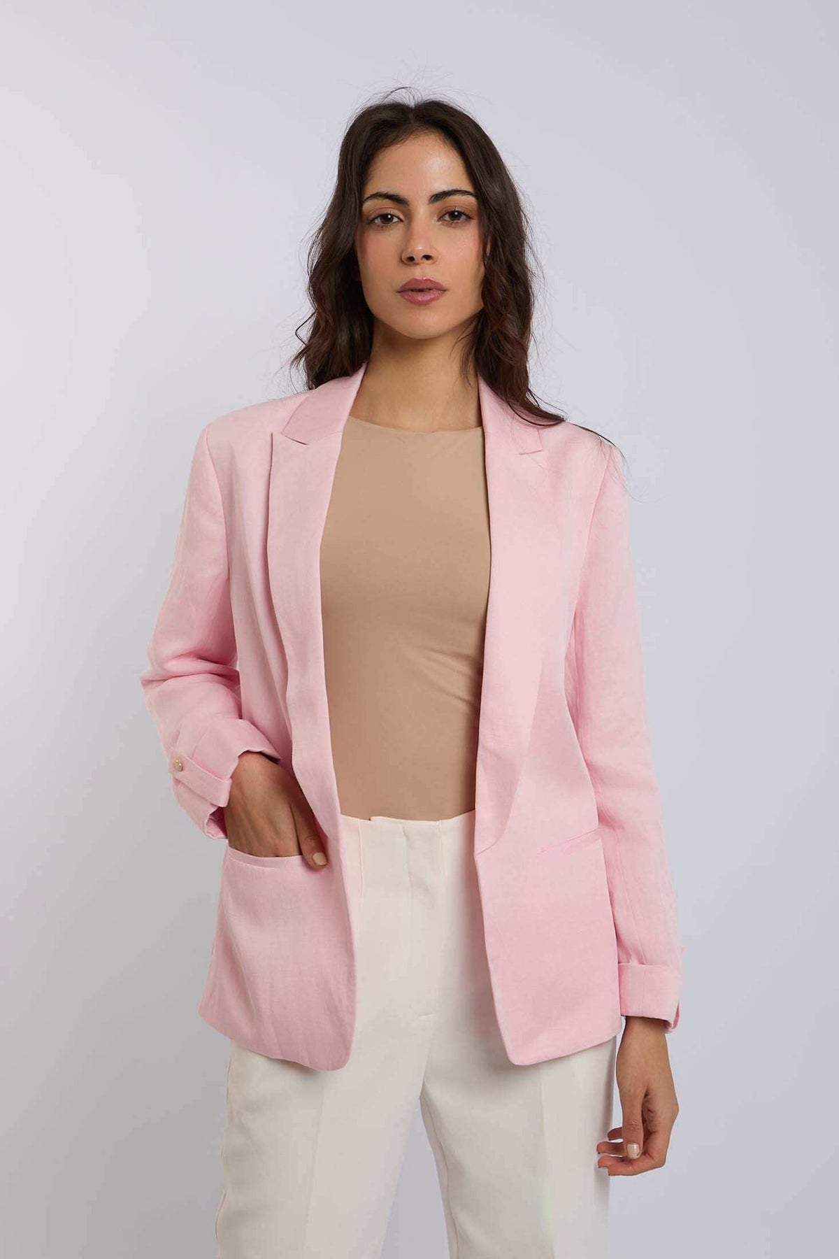 Women Regular Fit Blazer - Pink