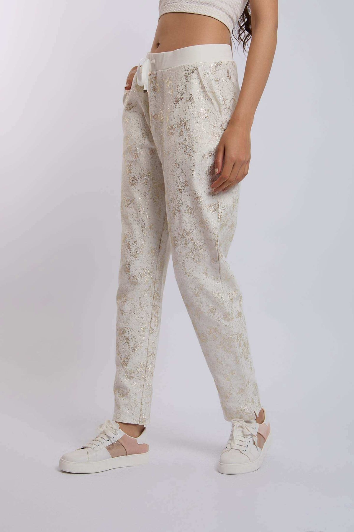 Women Regular Fit Sweat Pant - Off White