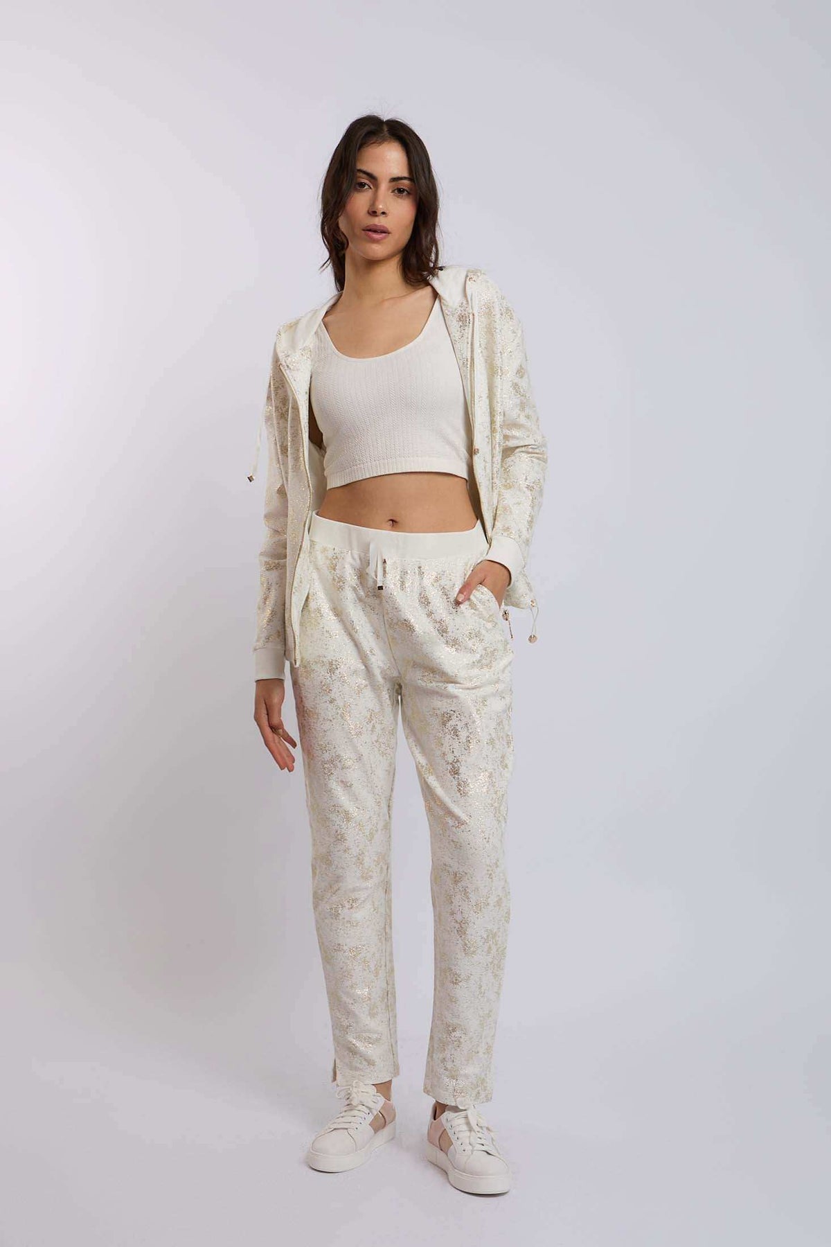 Women Regular Fit Sweat Pant - Off White