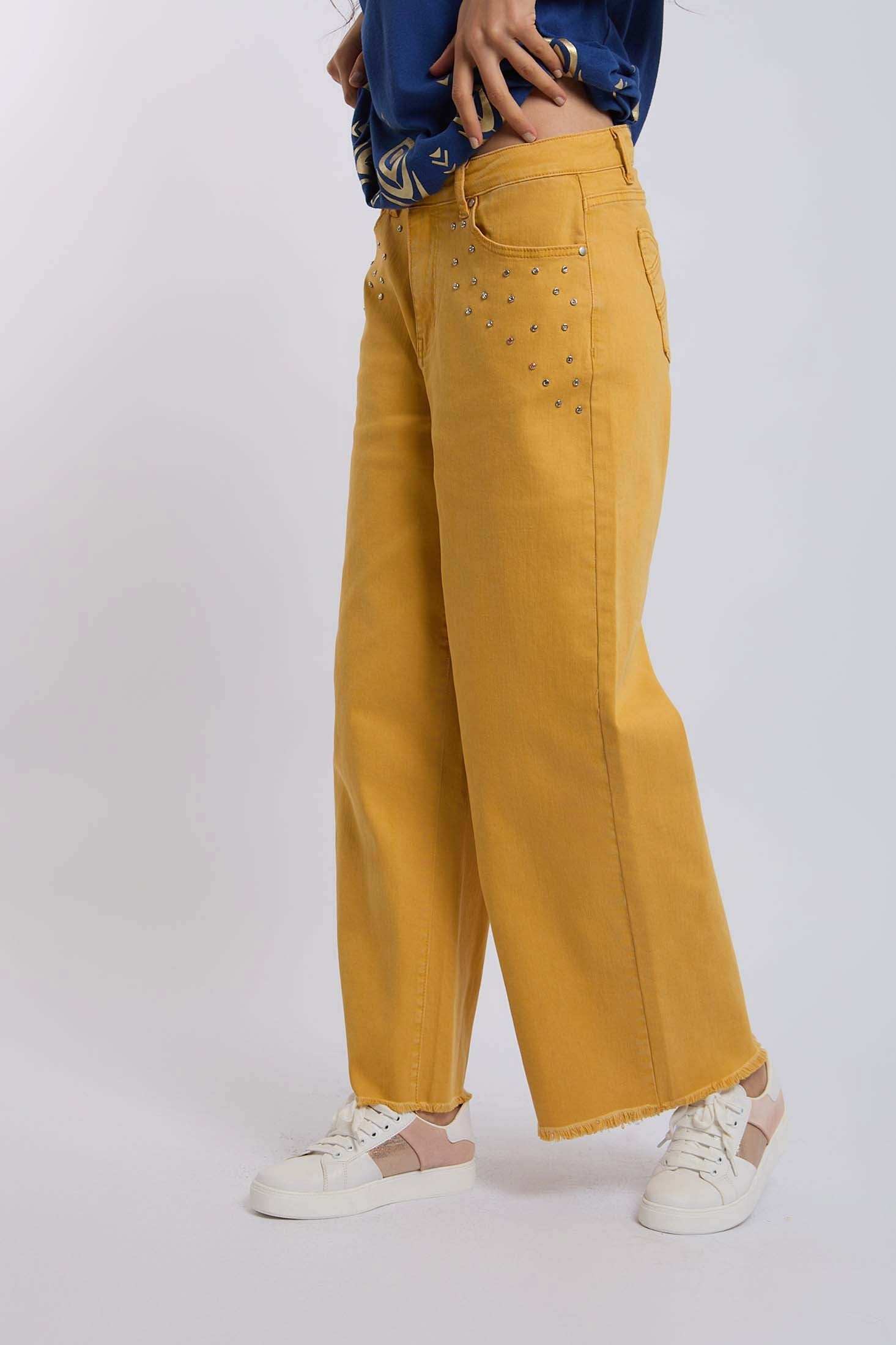 Women Regular Fit Denim -  Yellow