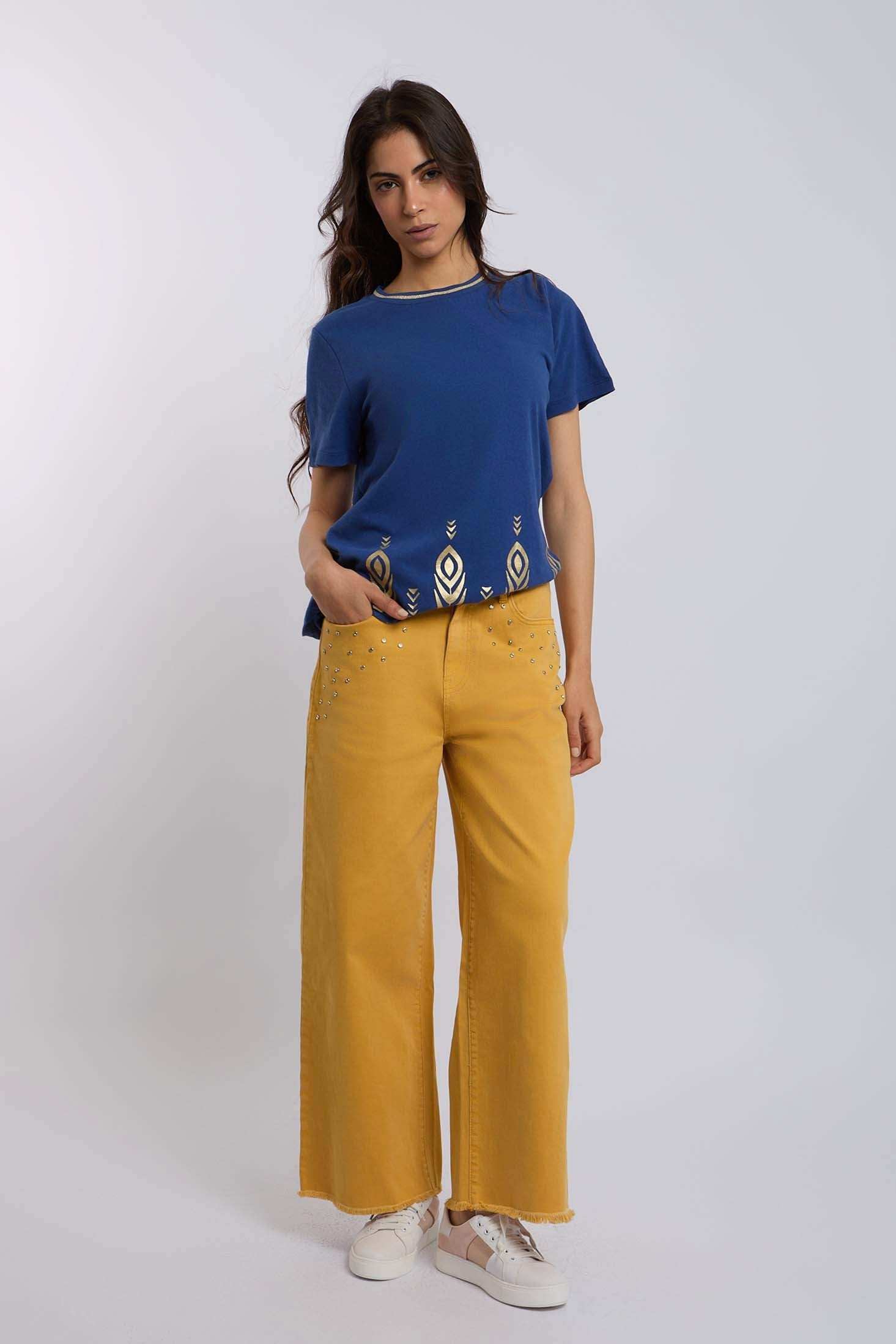Women Regular Fit Denim -  Yellow