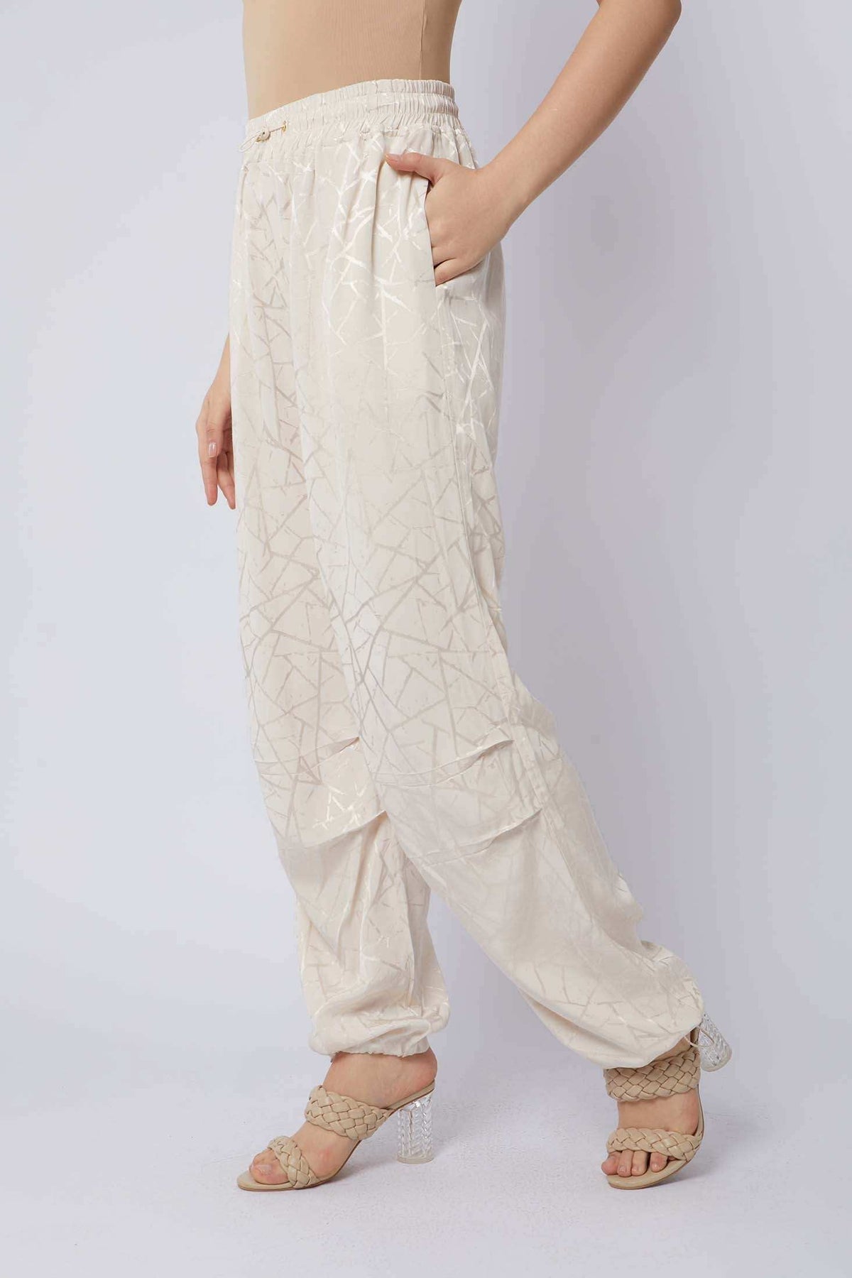 Women Regular Fit Sweat Pant - Pale Off White