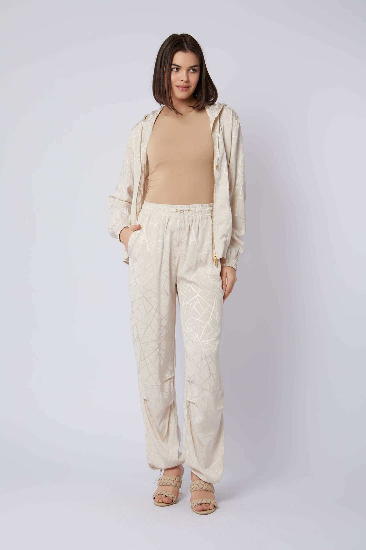 Women Regular Fit Sweat Pant - Pale Off White