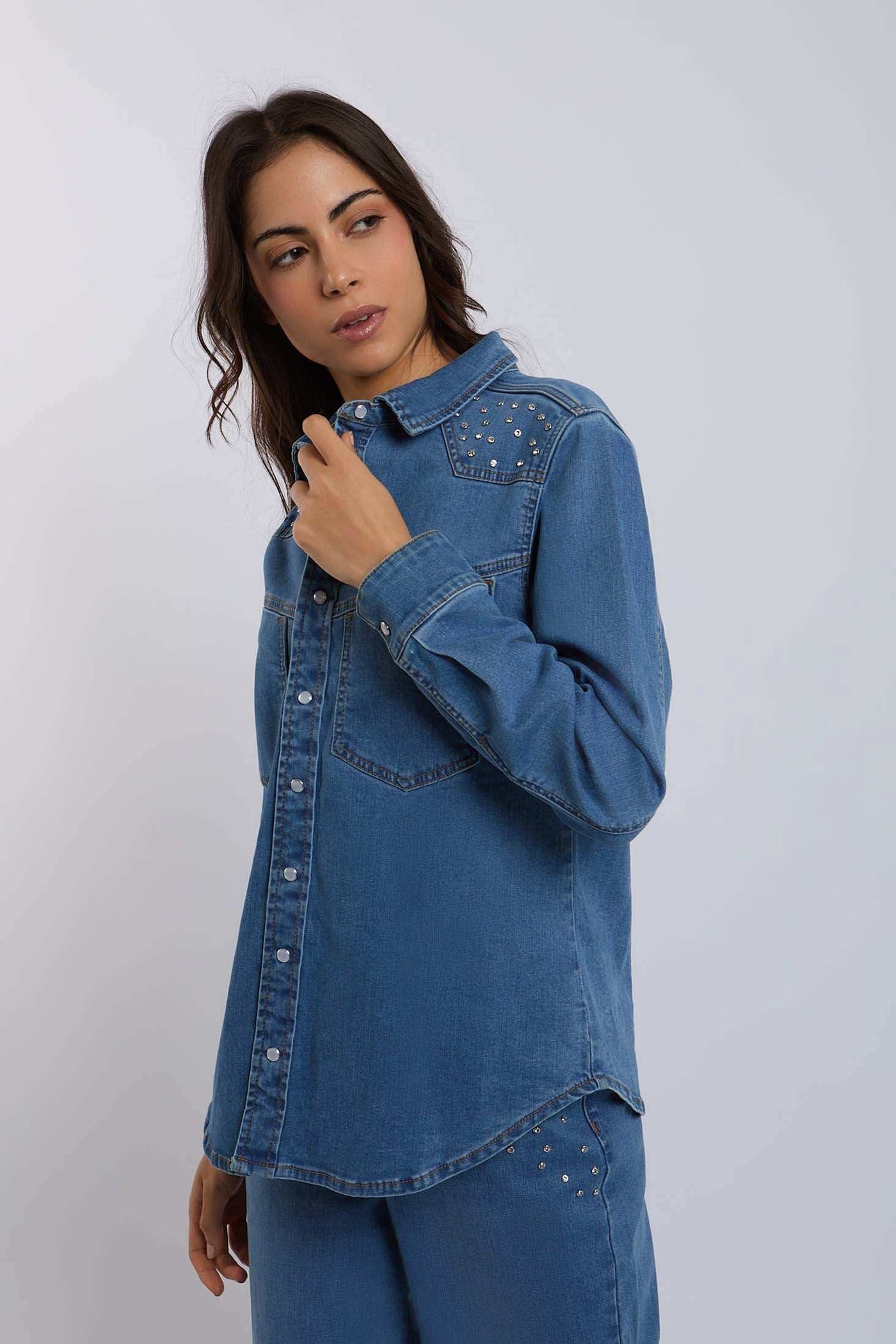 Women Regular Fit Blouse - Medium Blue