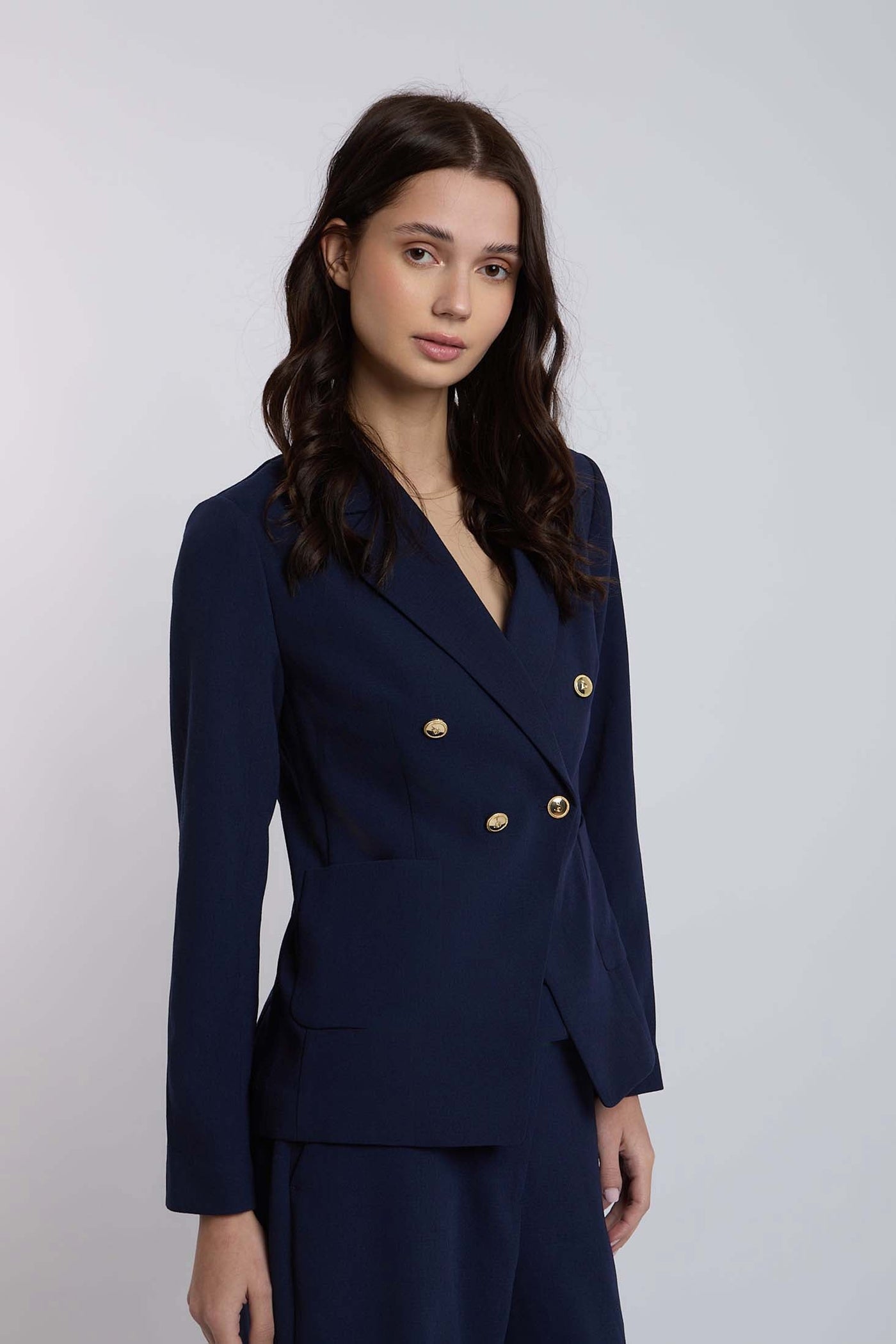 Women Regular Fit Blazer - Navy Dark Blue