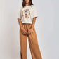 Women Regular Fit T-shirt - Off White